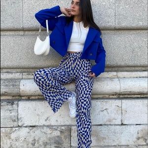 Pull & Bear Pleated Check Print Trousers. Brand new never worn with tags.